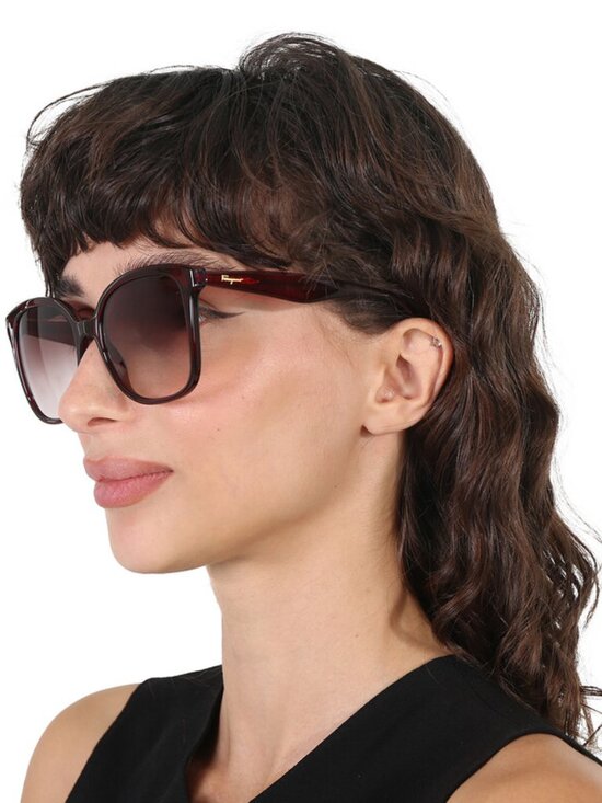 Salvatore Ferragamo SF1072S 240 Square Sunglasses - Havana / Brown main image 9